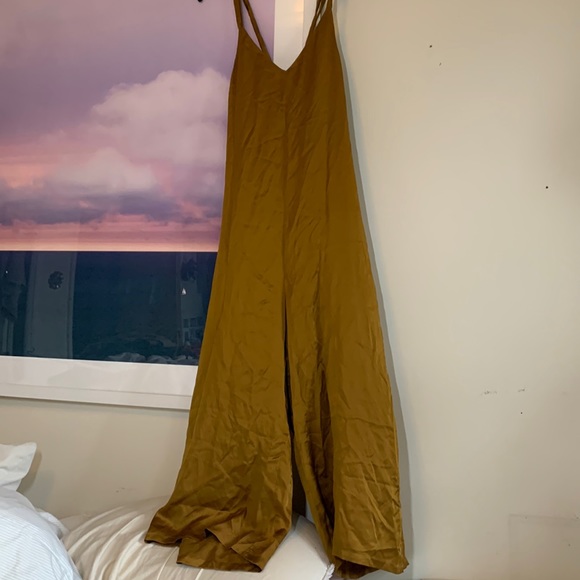 The Great Eros® Silk Odna Tie-Back Jumpsuit Brass color NWOT - Picture 4 of 5